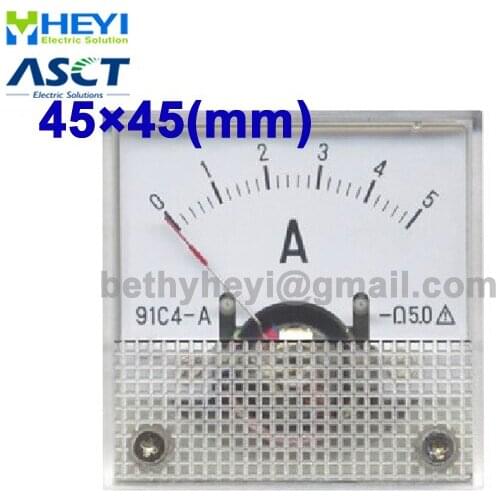91C4 series size 45*45mm DC current meter Each electromagnetic ampere meter