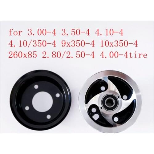 Electric Scooter 3.00-4 3.50-4 4.10-4 4.10/3.50-4 9x3.50-4'' wheel rim 4 inch alloy 6202 bearing hub fit MiNi Moto,ATV&Go Kart
