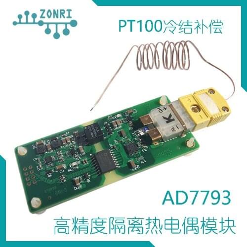 PT100 Cold Junction Compensation AD7793 High Precision Isolation K Thermocouple Temperature Measurement and Acquisition Module