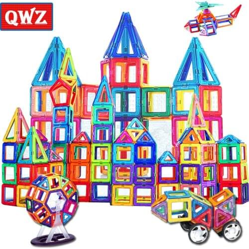 QWZ Big Size Bricks Magnetic Designer Construction Set Model Building Toy Magnets Magnetic Blocks Educational Toys For Children