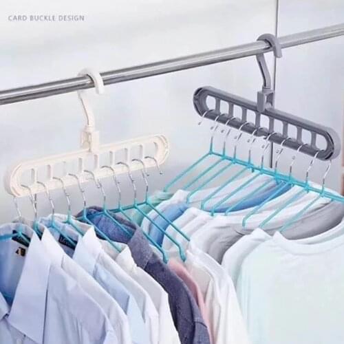Multi-port Support Circle Clothes Hanger Clothes Drying Racks Multifunction Plastic Scarf Clothes Hanger Hangers Storage Rack