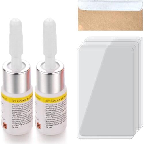 2 Bottle + Tool Car Windshield Repair Kit Car Glass Resin Kit Crack Restore Car Tool Window Screen Polishing Car Styling