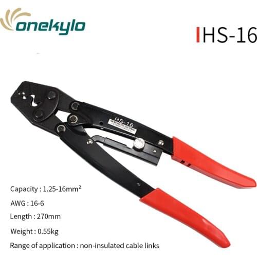 Crimping Pliers Non Insulated Terminals Japanese Style Self Locking Capacity 1.5-16mm2 Electric Hand Tools Ratchet Crimping Tool