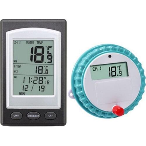 Floating Thermometer Wireless Pool Thermometer Hot Tub Home Swim Spa Water Temperature Meter Calendar Alarm Clock -40~60C