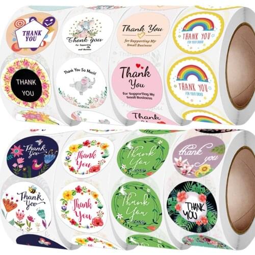 Gift Sealing Stickers 500pcs Thank you Love Design Diary Scrapbooking Stickers Festival Birthday Party Gift Decorations Labels