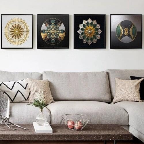 Retro Classical Luxury Abstract Print Home Wall Art Decor Poster Picture Vintage Abstract Minimalist Painting for Living Room