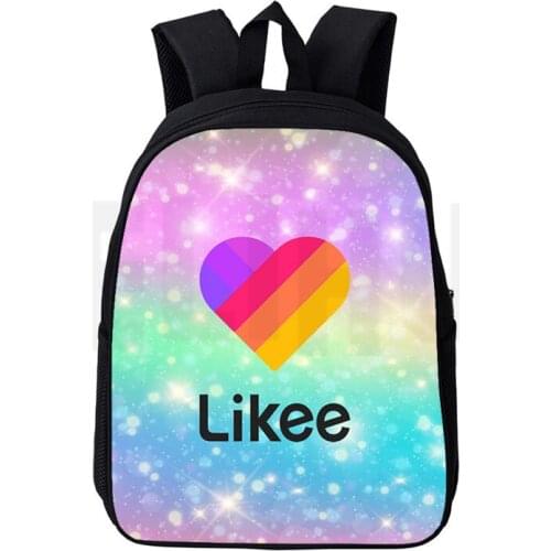 Russia LIKEE Backpack Women Likee Bag 3D Printed Softback Bookbag Single Zipper 12/16 Inch Likee Schoolbag Hot Sale Back Pack