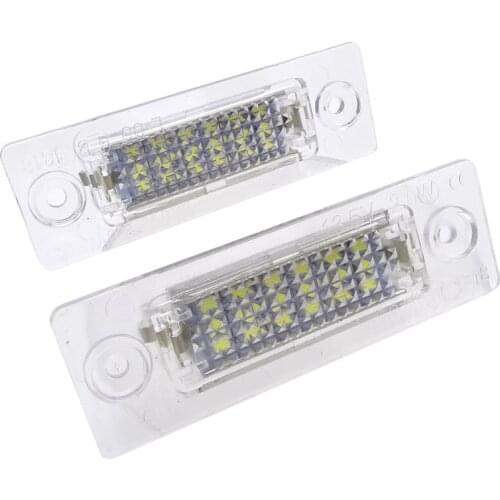 1 Pair 18SMD Rear LED Number License Plate Light Lamp for VW Touran /Passat B6 5D /Jetta Candy SKODA Superb 1 3U B5