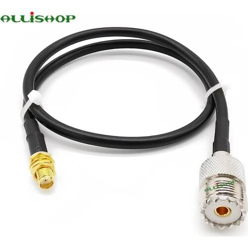 SMA Female to UHF Female SO239 Connector RF LMR200 Handheld Radio Antenna Cable for Yaesu Kenwood ICOM 1/3/5/8/10/12/15M