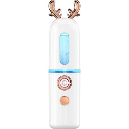 25ML Antlers Nano Facial Sprayer USB Nebulizer Face Steamer Humidifier Hydrating Anti-aging Wrinkle Women Beauty Skin Care Tools