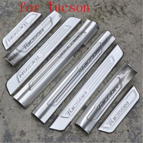 High quality stainless steel Welcome Pedal Trim scuff plate/door sill Car styling for 2015-2020 Hyundai Tucson
