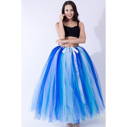 Womens Long Soft Puffy Tutu Skirts Costume Photography Prop Princess Tutu Skirt Petticoat Photo Prop Outfits jupon fille CQ061