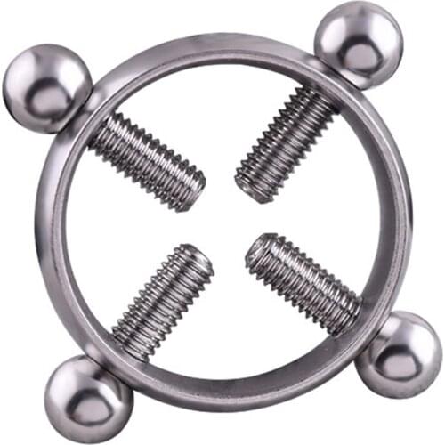 1PCS Sexy Alloy Screw On Nipple Ring Barbells Body Piercing Jewelry Exotic Accessories For Couples Anniversary Gift Adult Games