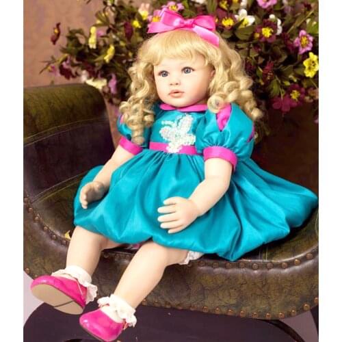 24''60cm New arrival Handmade Silicone vinyl adorable Lifelike toddler Baby Bonecas girl kid bebe doll reborn menina de silicone
