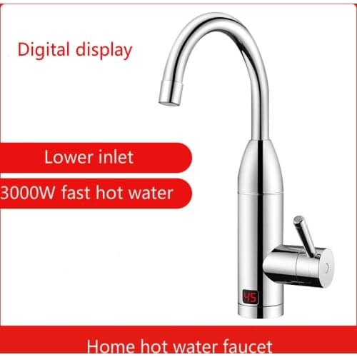 3000W Electric hot water faucet instant heating kitchen water rapid heating water heater home shower bath small kitchen treasure