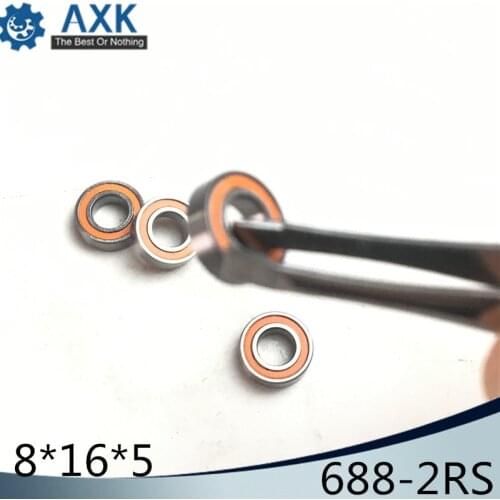 688-2RS Bearing ABEC-3 10PCS 8x16x5 mm Miniature 688RS Ball Bearings 618/8RS Z3V3 Orange Sealed Bearing 688 2RS