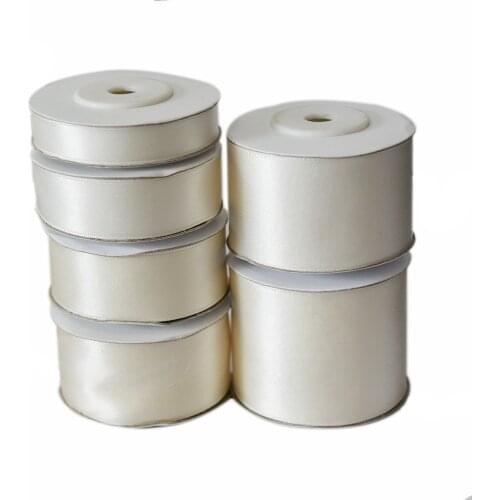 202 Natural White,100% Real Pure Silk Ribbon for Embroidery Handcraft,Double Face Satin Silk Tape 10-50mm,10m/roll