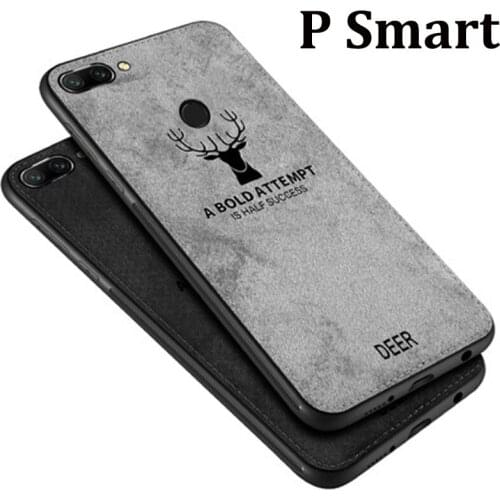 For Huawei P Smart Case Soft phone case For Huawei PSmart Protection Back Cover P Smart Cloth + TPU cases Shell back cover coque