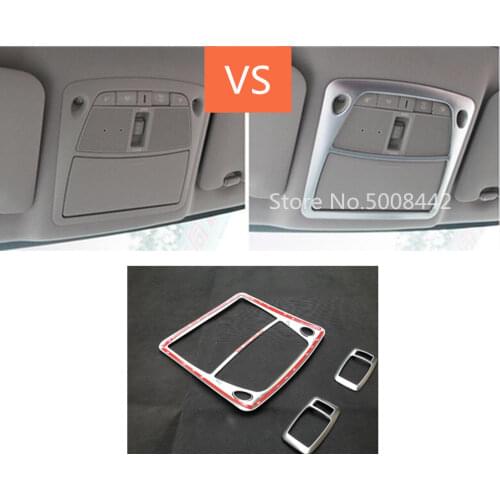 For Nissan X-Trail Xtrail T32/Rogue 2017 2018 2019 2020 Car Front Rear Tail Read Reading Switch Light Lamp Frame Trim 2/3pcs