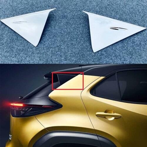 For Toyota Yaris Cross 2020 2021 ABS Chrome Rear Window Triangle Sticker Shutter Decorative Patch Car Tuning Accessories