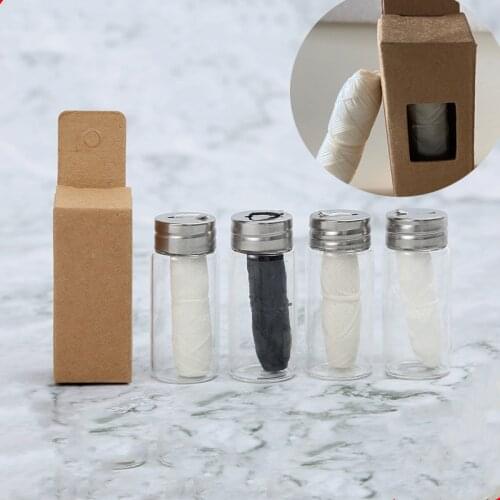 30M Eco Dental Floss Mint Flavor Zero Dechet Vegan Products Glass Bottle Bamboo Spool Teeth Flosser Teeth Cleaning Oral Hygiene