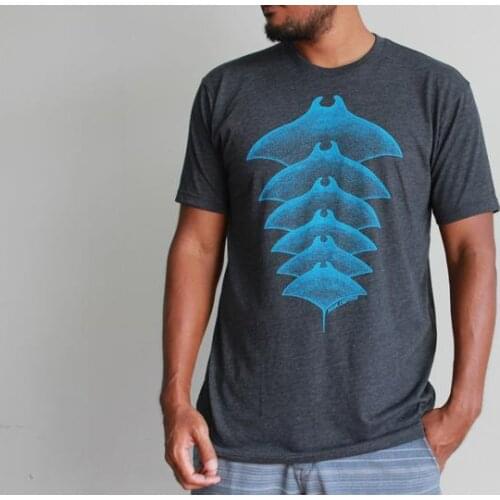 Manta Ray Tee Shirt Free Diving Shirt Nature Design Cotton Tee Shirts for Men Tee Shirt Short Sleeve Tops Hip Hop Clothes