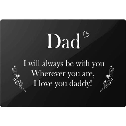 Best Dad Wallet Inserts Card from Daughter Son,Love Note for Father Birthday Christmas Thanksgiving Day Gift DIY Custom Wholsal