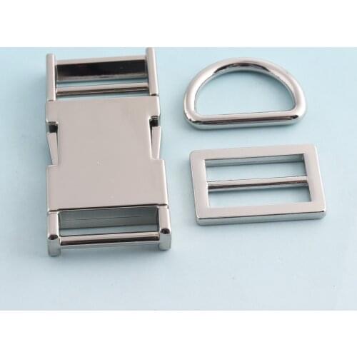 Silver Adjuster Buckles 20mm/25mm Metal Release Buckles For Paracord Bags Belts Strap Slider Fastener Backpack Hardware