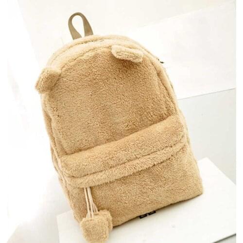 Fashion Women Backpacks High Quality Youth Cute Travel Tote Shoulder Plush Rucksack Panda Casual Bag Designer School Backpack