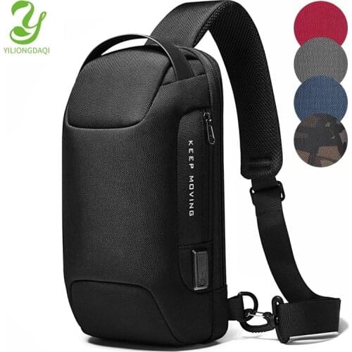 YILIONGDAQI Men Sling Bag Sport Travel Cross Body Chest Pack Waterproof Anti-theft Shoulder Bag with USB