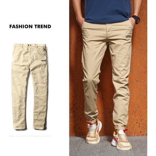 Pure cotton washed Korean pants men summer thin section breathable men joggers slim fit casual casual pantalon hombre casual