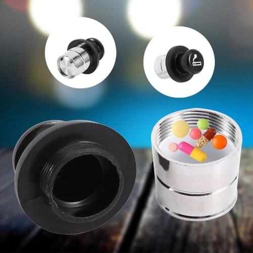 New arrive 1pc Car Lighter Shaped Metal Safe Secret Stash Diversion Pill Box Container