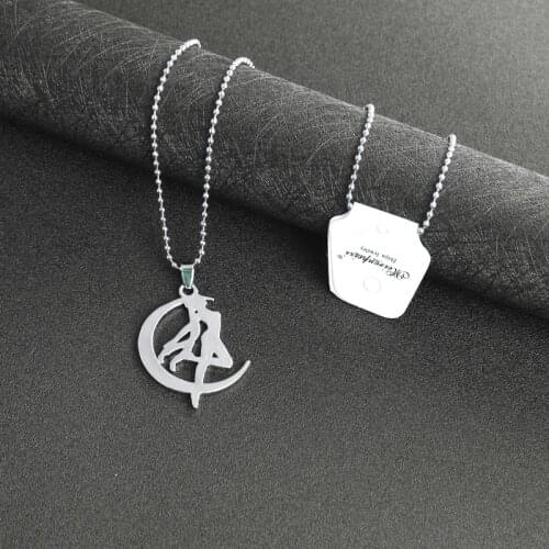 Japanese Anime Two-dimensional Surroundings Moon Girl Hare Elf Pendant Necklace Sweater Chain Character Cosplay Accessories