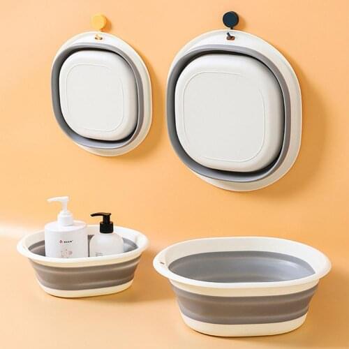 Camping Wash Basin Foldable Bucket Solid Basin Outdoor Clean Bucket Collapsible Washing Up Bowl Fishing Hiking Cleaning Tool