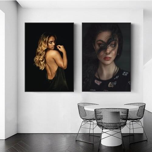 East and West Characters Beauty Portrait Photography Decorative Canvas Photo Art Material Portrait Bust Wall-mounted Painting