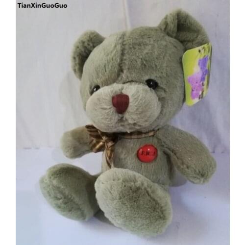 About 25cm green teddy bear plush toy soft doll baby toy Christmas gift h2700