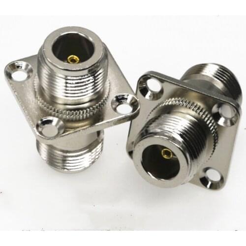 RF Adapter N Female To N Female 4 Hole Flange Panel Mount RF Coaxial Connectors