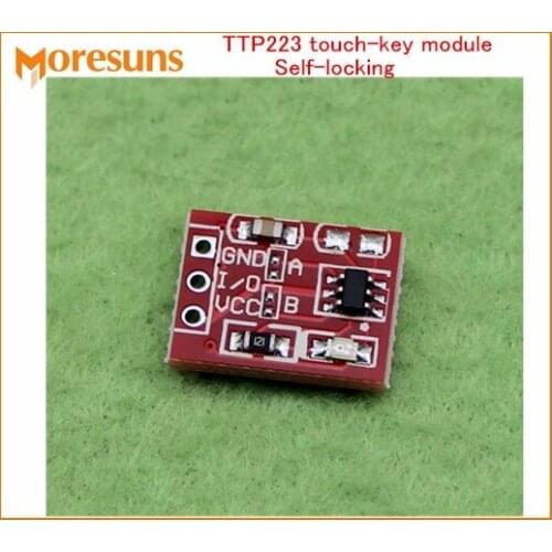 Fast Free Ship 50pcs TTP223 touch-key module Self-locking inching capacitive switch single road reconstruction key module