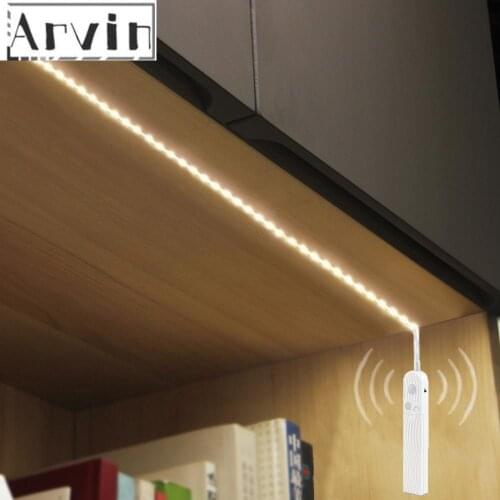 LED Smart PIR Motion Sensor Night light LED Strip 1m 2m 3m Bed Cabinet Stair Sensor lamp for Home Bedroom Kitchen,Wardrobe Decor
