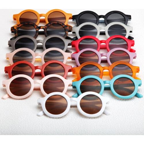 Lovely Round Sunglasses Boys Sun Glasses Girls Shades Kids Fashion Children Eyewear Candy Color Gafas Eyeglasses