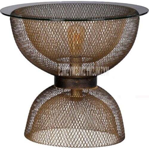 Modern Hourglass Design Night Light Table Creative Simple Iron Art Round Table Living Room Bedroom Corner Side Coffee Table