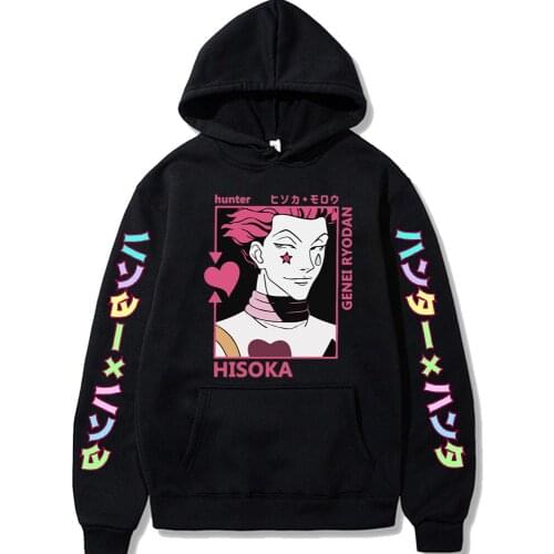 Hunter X Hunter Hoodie Men Women Kpop Oversized Sweatshirts Hisoka Japanese Anime Streetwear Hoody Tops Men Clothes Casual Full