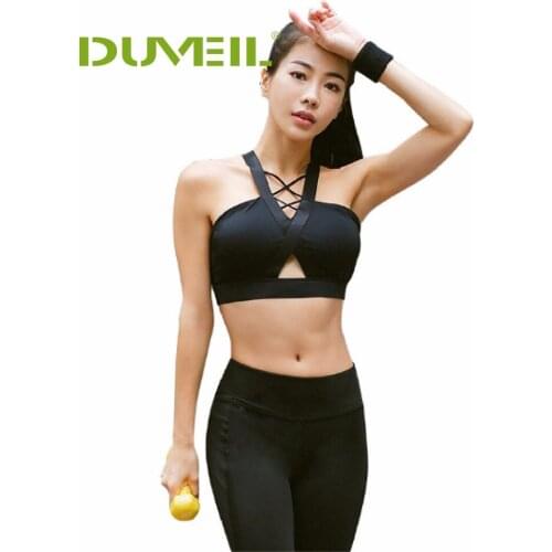 Womens Professional Shock Absorbing Yoga Bra New Yoga Sports Bra Running Fitness Fast Drying Gather Moisture Absorbent Sweating