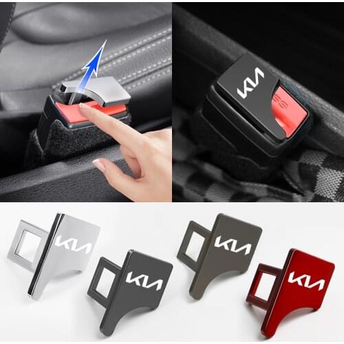 For KIA K3 K5 Sorento Sportage Rio Soul Picanto Optima Cerato Accessories Hidden Car Safty Seat Belt buckle clip 1pcs