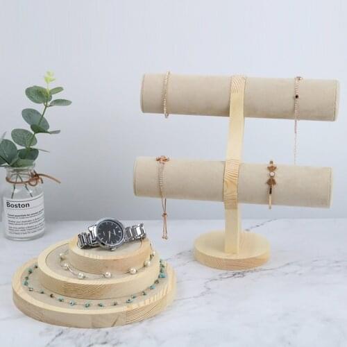 2 Tier Bracelet Show Stand Holder Jewelry Showcase Necklace Display Organizer