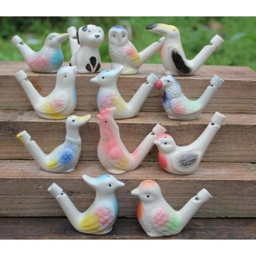 200pcs wholesale dropship new arrival water bird whistle clay bird ceramic Glazed bird whistle-peacock Birds