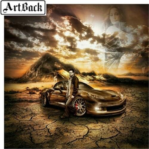 Full square / round drill 5d diy diamond painting car woman 3d embroidery rhinestone mosaic home decoration