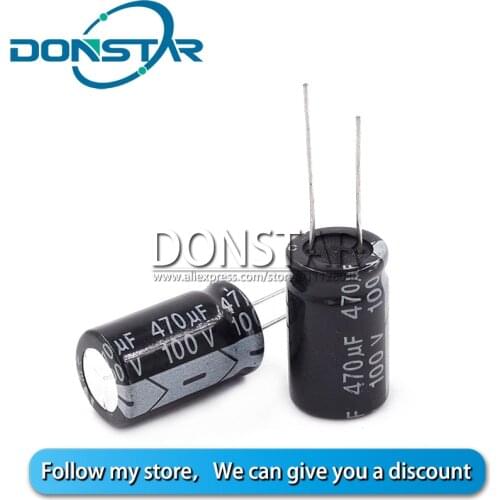 5PCS 470UF 100V Aluminium Electrolytic Capacitor 100V 470UF 16*25MM Electrolytic Capacitor