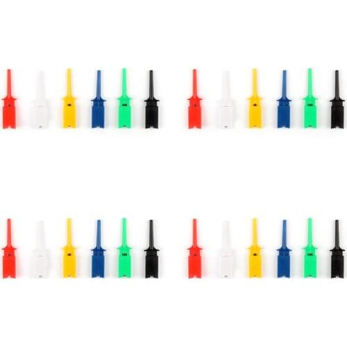 Artudatech 60Pcs 6Color SMD IC Logic Analyzer Mini Grabber Test Clip Wire Hook Probe Jumper Connector Jack Parts