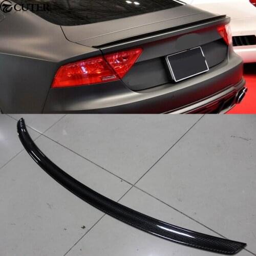 A7 Carbon Fiber Auto Rear Trunk Spoiler Active Racing Wing Lip for Audi A7 S7 S-line RS7 WALD style 2012-2015